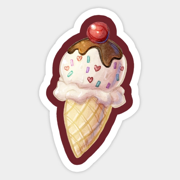 Cute Icecream Cone Sticker by saradaboru